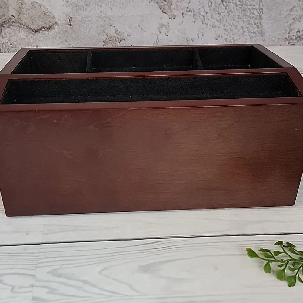 Reed & Barton Mens Wooden Jewelry Box